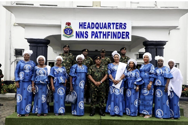 The Naval Officers Wives Association's courtesy call train in the Eastern Region of Nigeria is moving too fast that keeping up with the week packed activities might imply that we would have to keep you abreast of happenings reel to reel